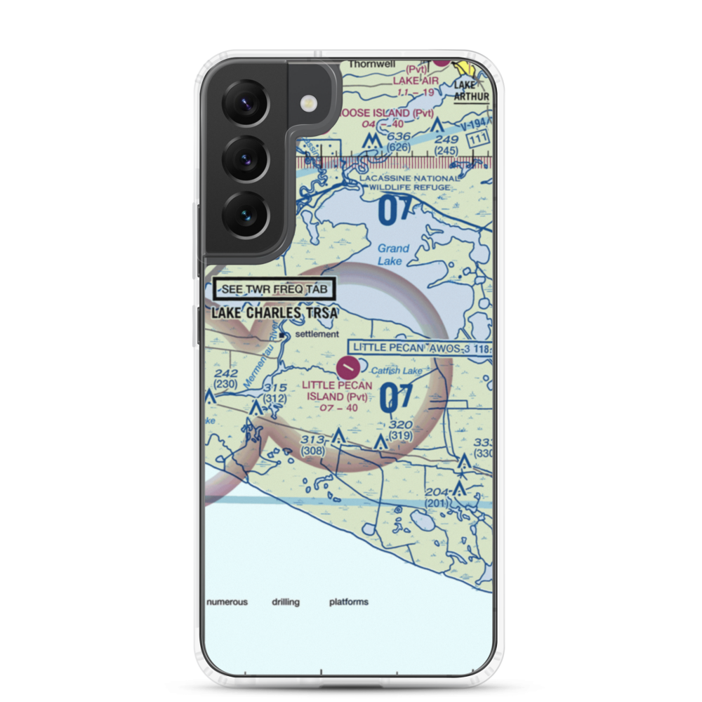Little Pecan Island Airport (3LA4) VFR Sectional Samsung Case Samsung Galaxy S22 Plus model shown