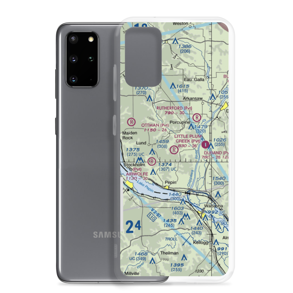 Little Plum Creek Airport (25WN) VFR Sectional Samsung Case Samsung Galaxy S20 Plus model shown