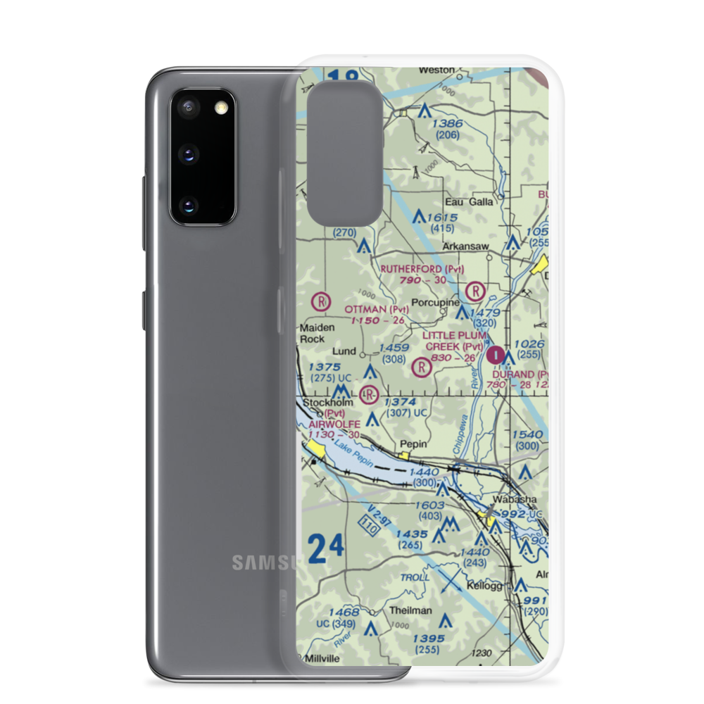 Little Plum Creek Airport (25WN) VFR Sectional Samsung Case Samsung Galaxy S20 model shown