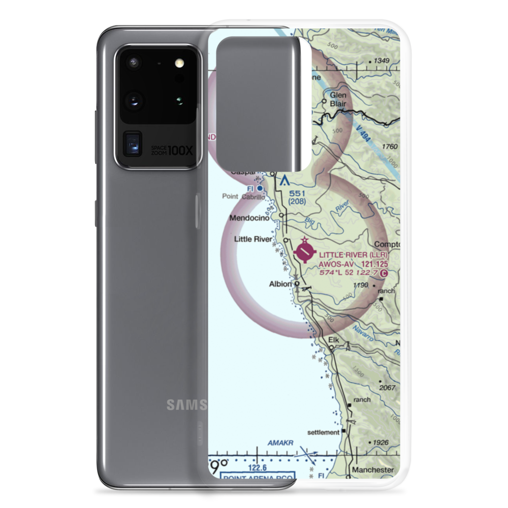 Little River Airport (LLR) VFR Sectional Samsung Case Samsung Galaxy S20 Ultra model shown