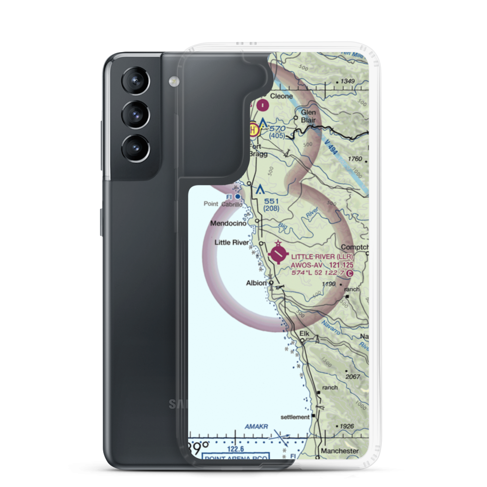 Little River Airport (LLR) VFR Sectional Samsung Case Samsung Galaxy S21 model shown