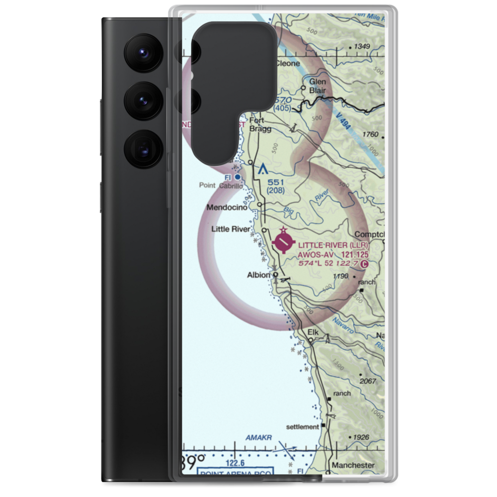 Little River Airport (LLR) VFR Sectional Samsung Case Samsung Galaxy S22 Ultra model shown