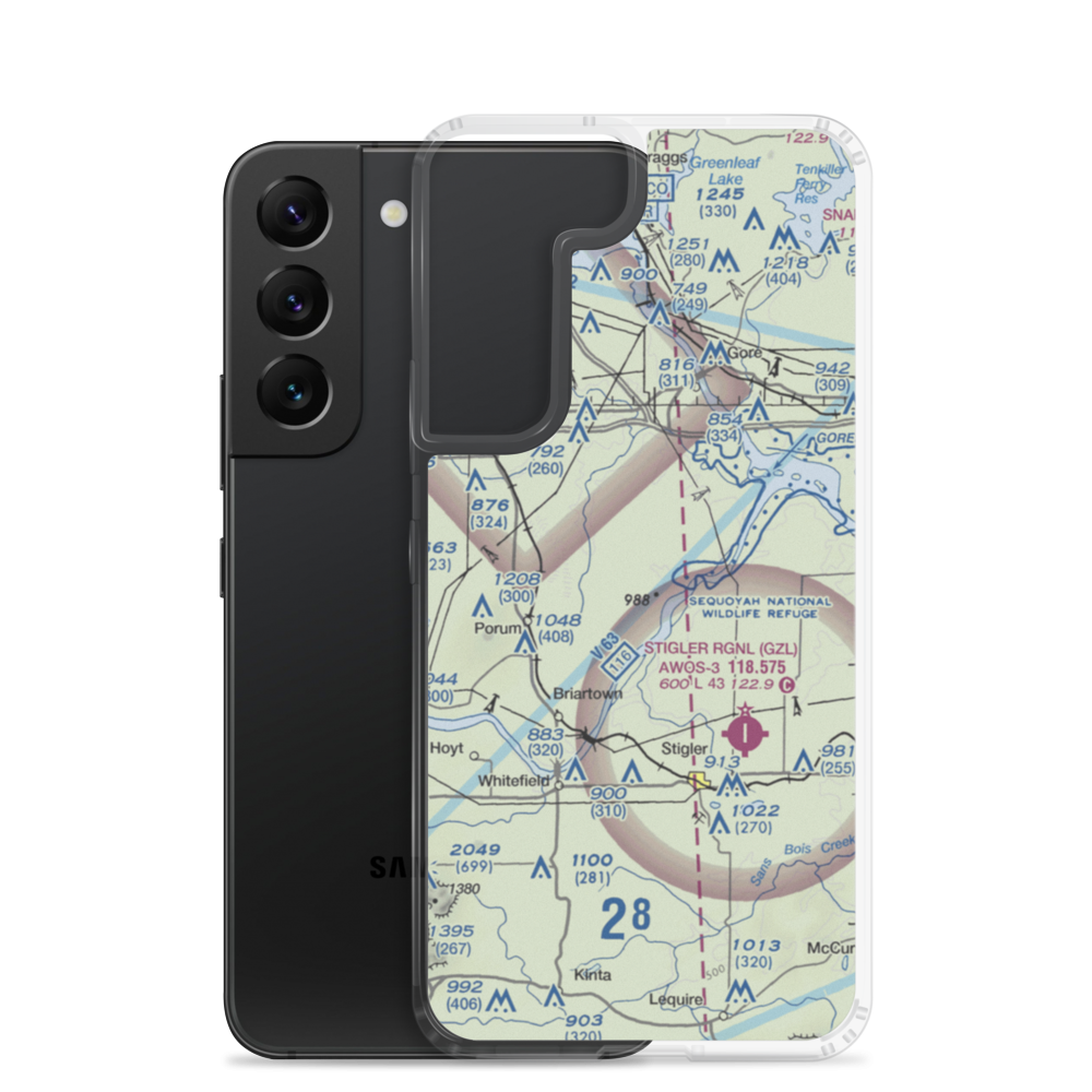 Little River Ranch Airport (79OK) VFR Sectional Samsung Case Samsung Galaxy S22 model shown