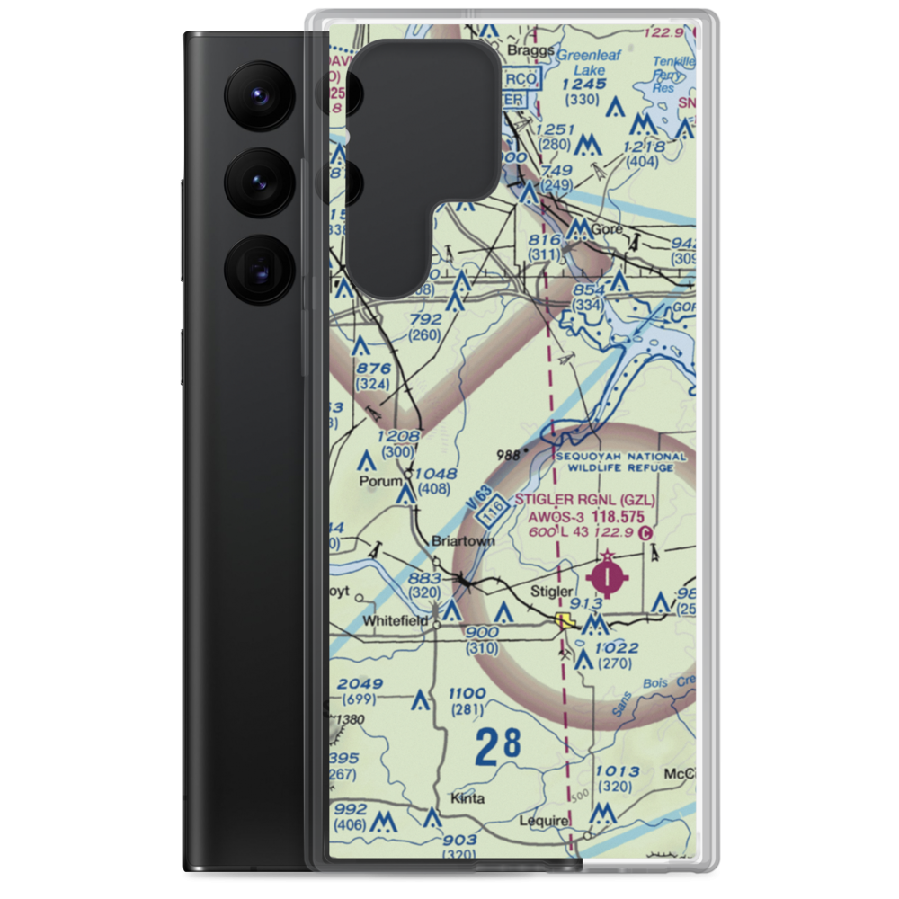 Little River Ranch Airport (79OK) VFR Sectional Samsung Case Samsung Galaxy S22 Ultra model shown