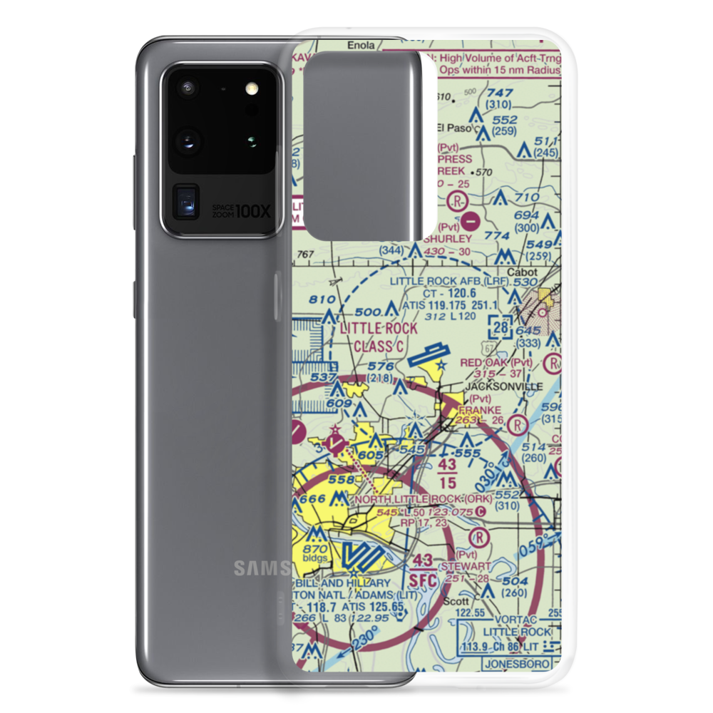 Little Rock Air Force Base (LRF) VFR Sectional Samsung Case Samsung Galaxy S20 Ultra model shown