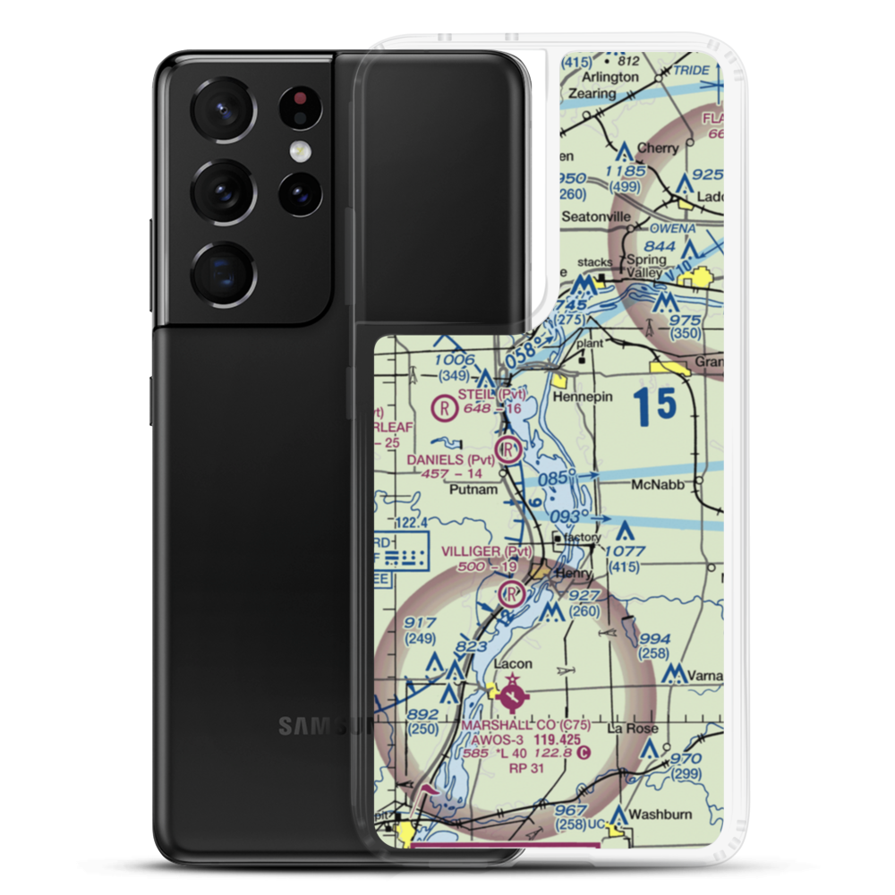 Little Sister Seaplane Base (8IL9) VFR Sectional Samsung Case Samsung Galaxy S21 Ultra model shown