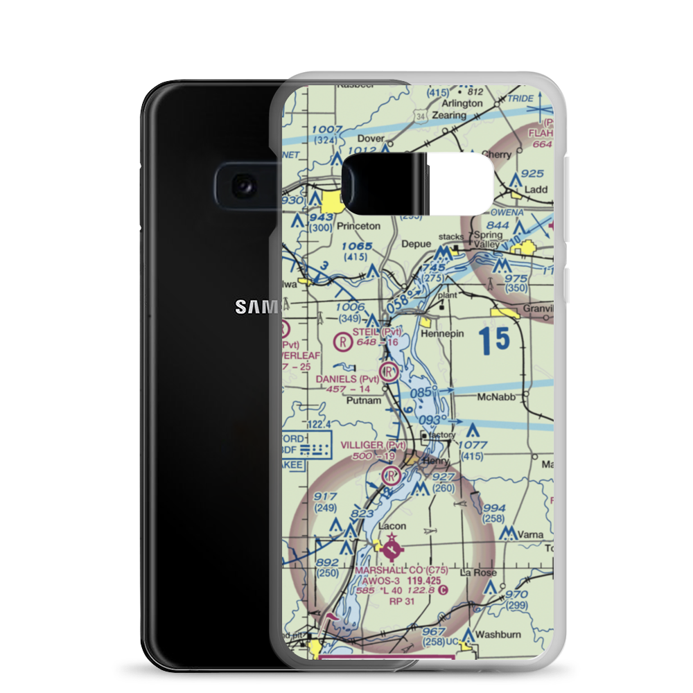 Little Sister Seaplane Base (8IL9) VFR Sectional Samsung Case Samsung Galaxy S10e model shown
