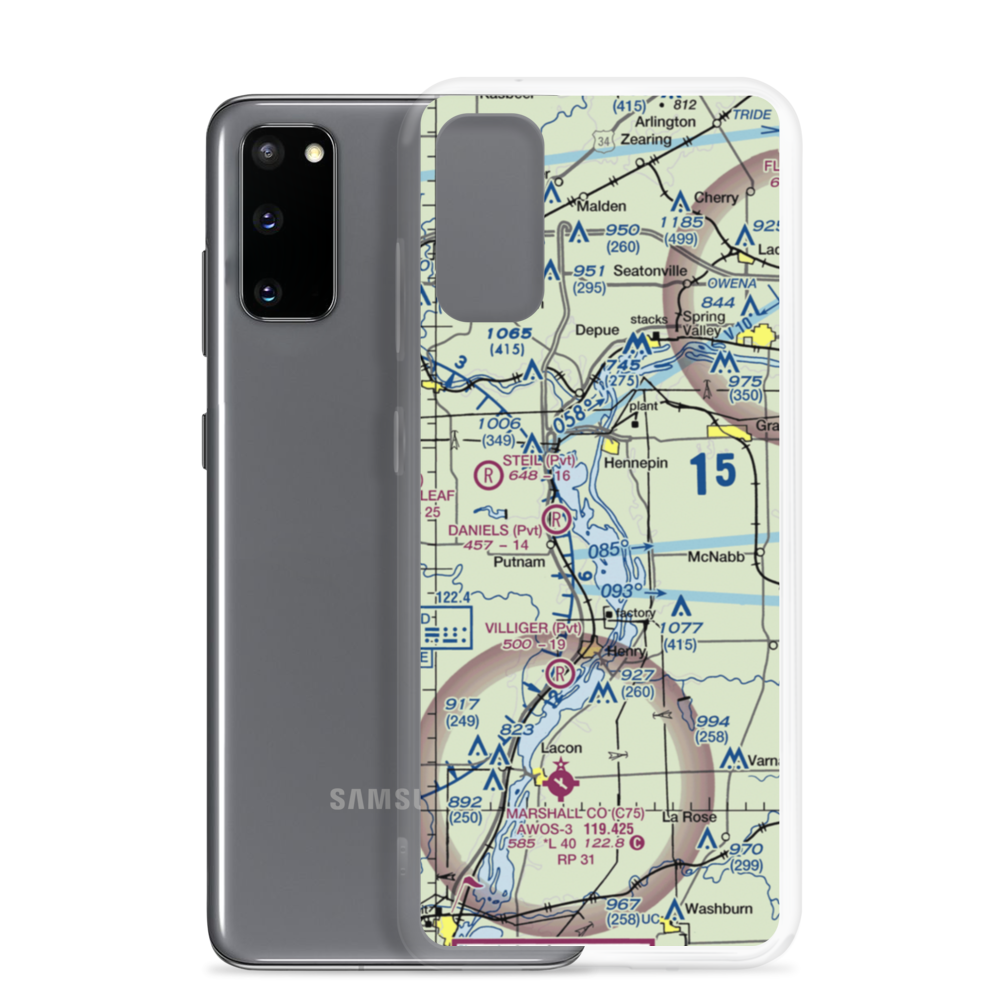 Little Sister Seaplane Base (8IL9) VFR Sectional Samsung Case Samsung Galaxy S20 model shown