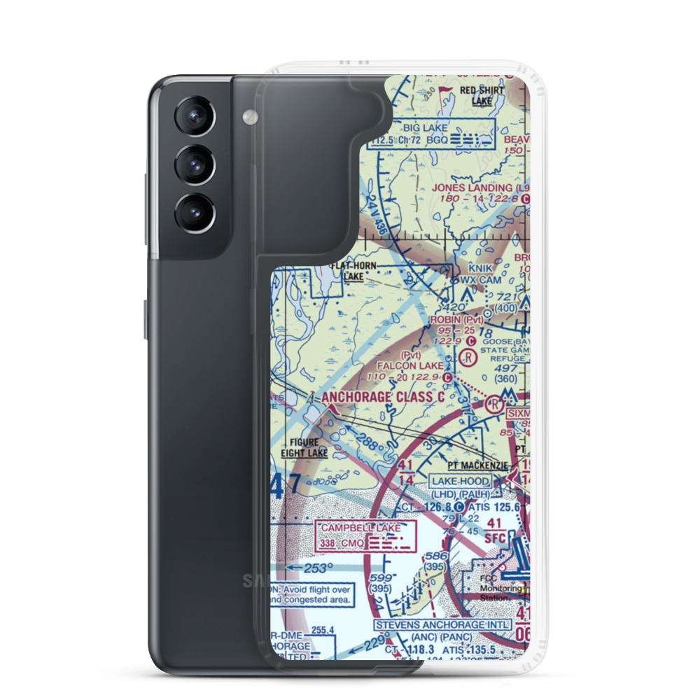 Little Susitna Airport (8AK6) VFR Sectional Samsung Case Samsung Galaxy S21 model shown
