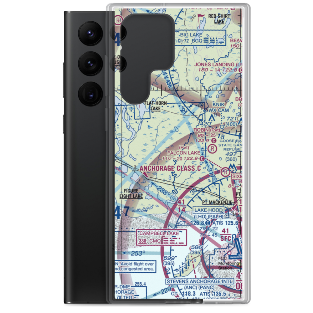 Little Susitna Airport (8AK6) VFR Sectional Samsung Case Samsung Galaxy S22 Ultra model shown