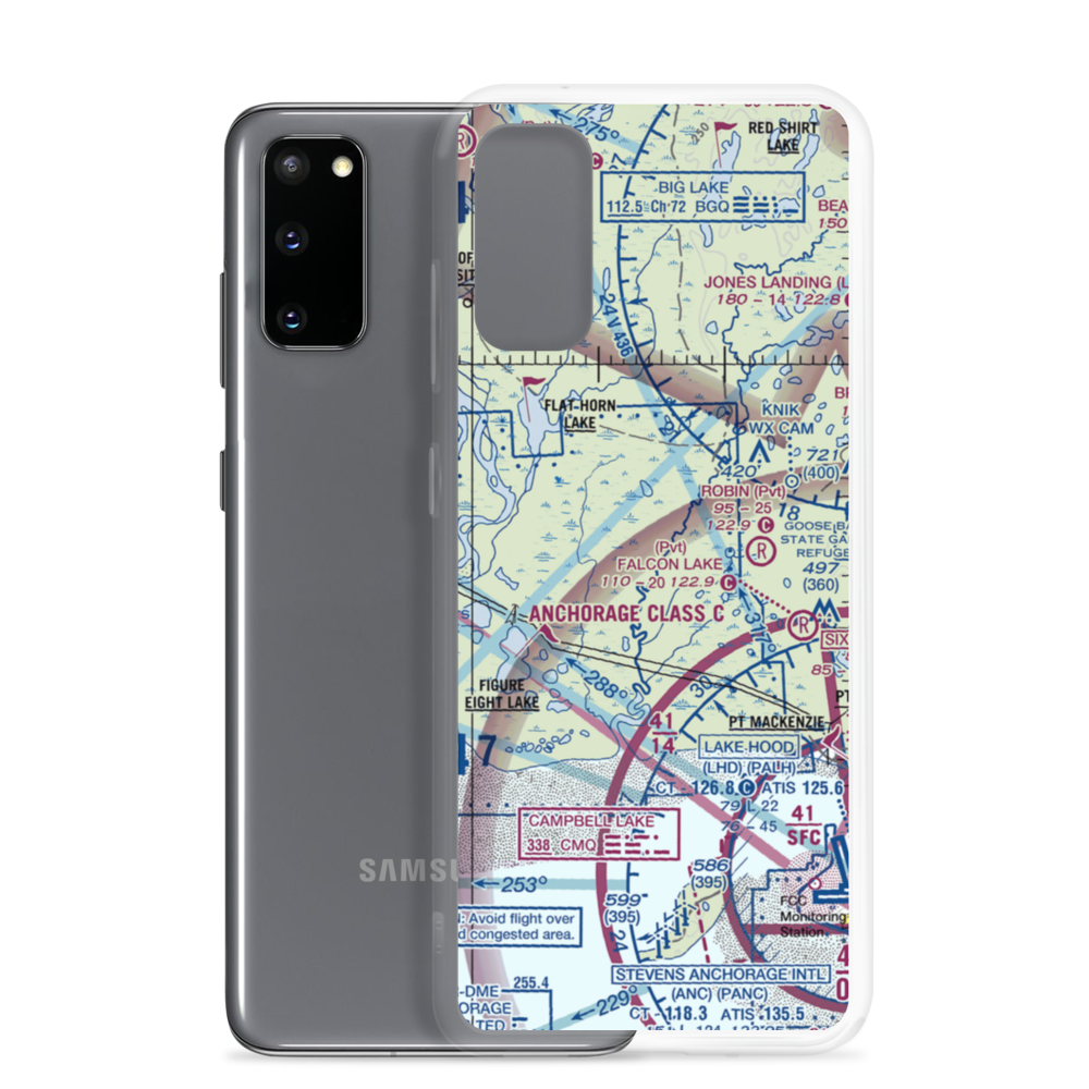 Little Susitna Airport (8AK6) VFR Sectional Samsung Case Samsung Galaxy S20 model shown