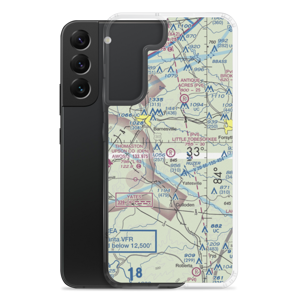Little Tobesofkee Creek Ranch Airport (GA86) VFR Sectional Samsung Case Samsung Galaxy S22 Plus model shown