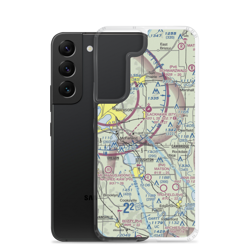 Little Wheel Field (59WI) VFR Sectional Samsung Case Samsung Galaxy S22 model shown