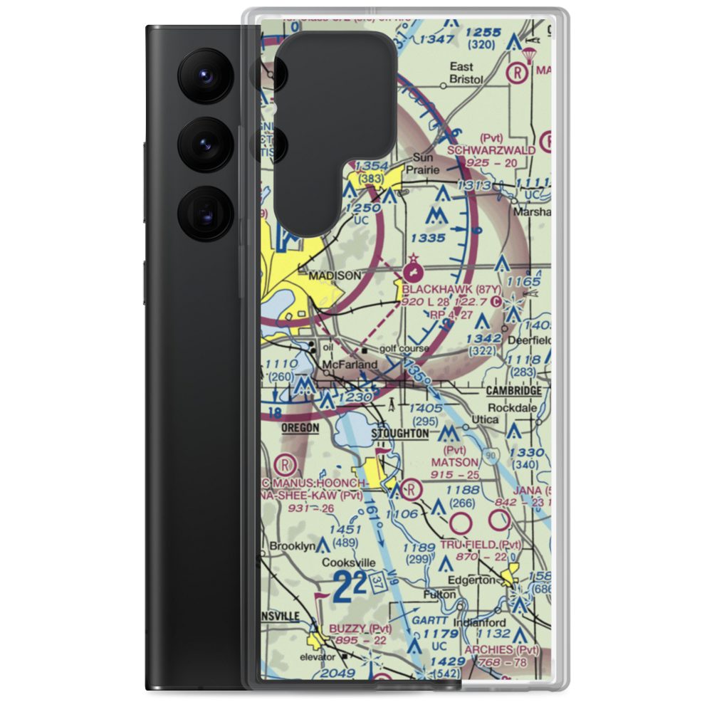 Little Wheel Field (59WI) VFR Sectional Samsung Case Samsung Galaxy S22 Ultra model shown