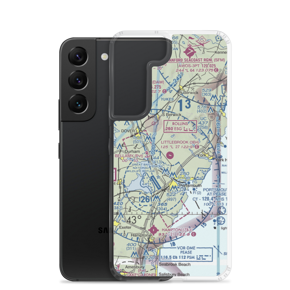 Littlebrook Air Park (3B4) VFR Sectional Samsung Case Samsung Galaxy S22 model shown