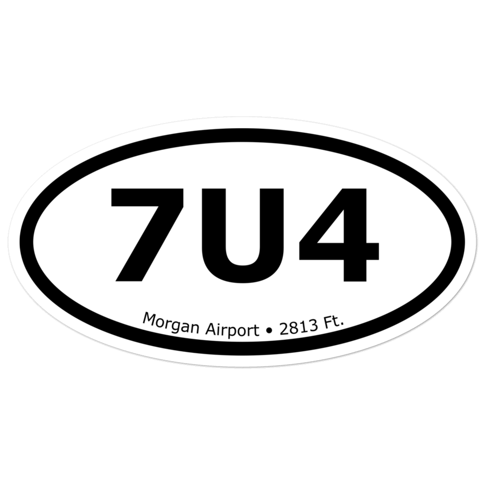 Morgan Airport (7U4) Oval Sticker 
