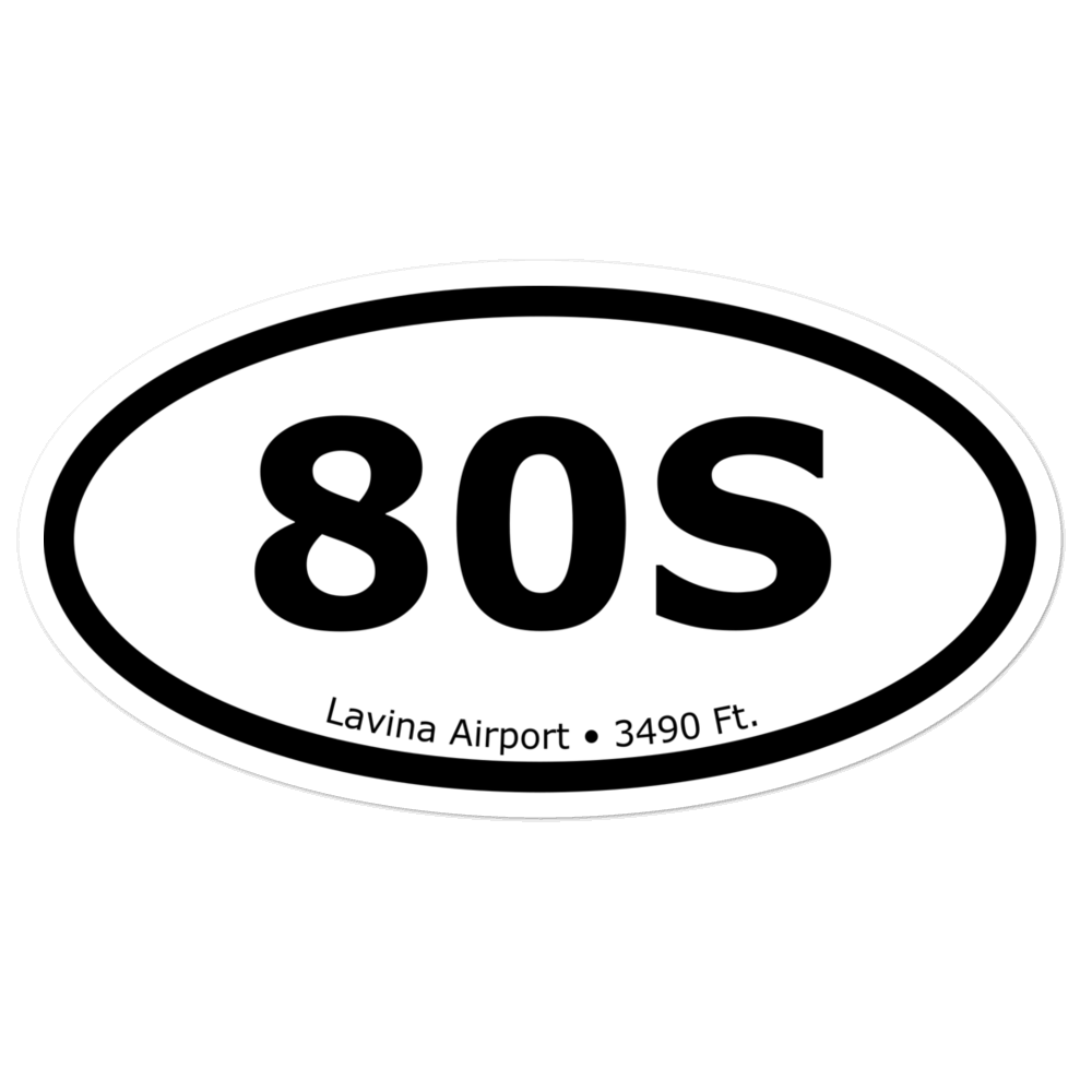 Lavina Airport (80S) Oval Sticker 