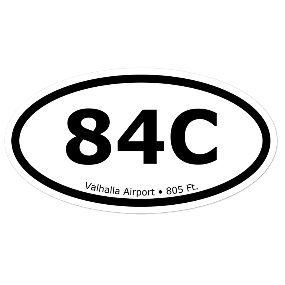Valhalla Airport (84C) Oval Sticker 