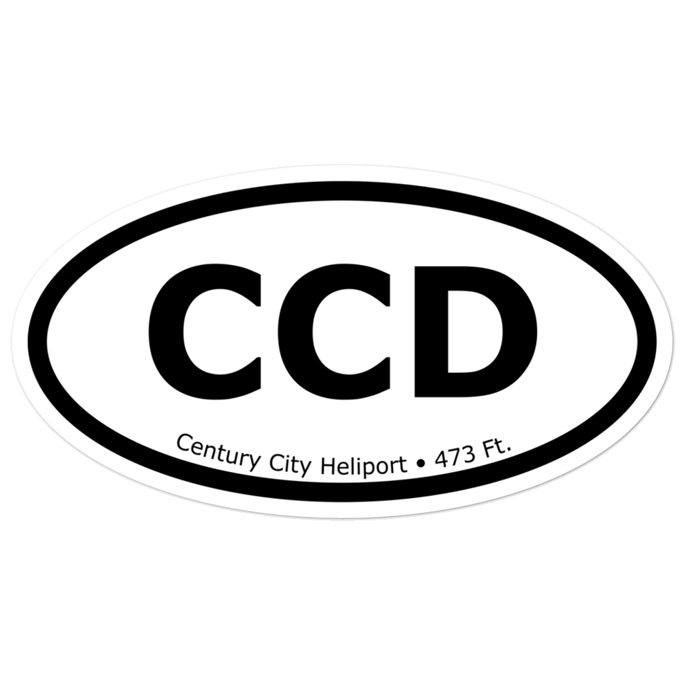 Century City Heliport (84CL) Oval Sticker 