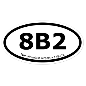 Twin Mountain Airport (8B2) Oval Sticker