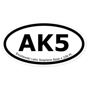 Encelewski Lake Seaplane Base (AK5) Oval Sticker