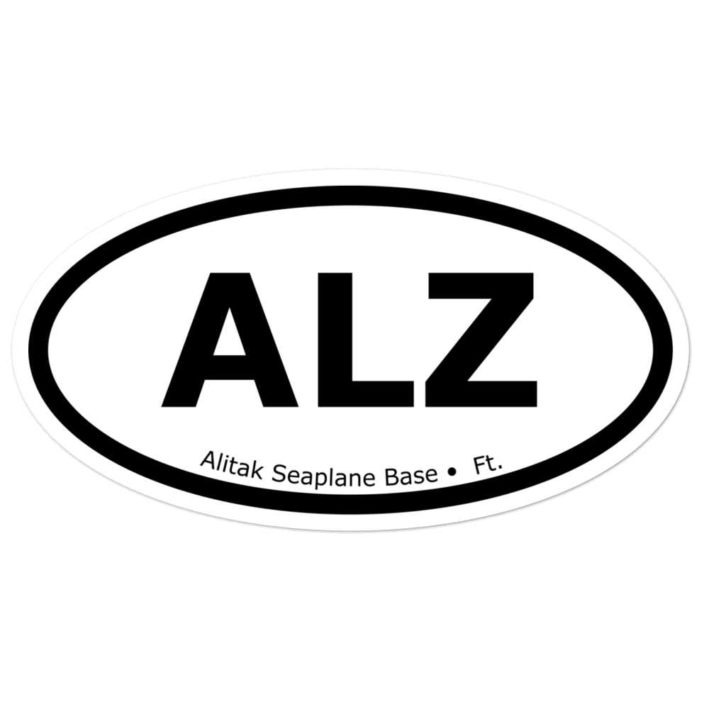 Alitak Seaplane Base (ALZ) Oval Sticker 