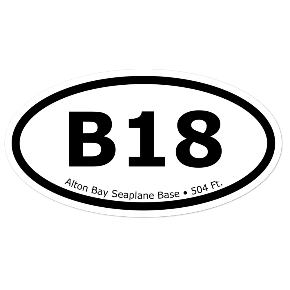 Alton Bay Seaplane Base (B18) Oval Sticker 