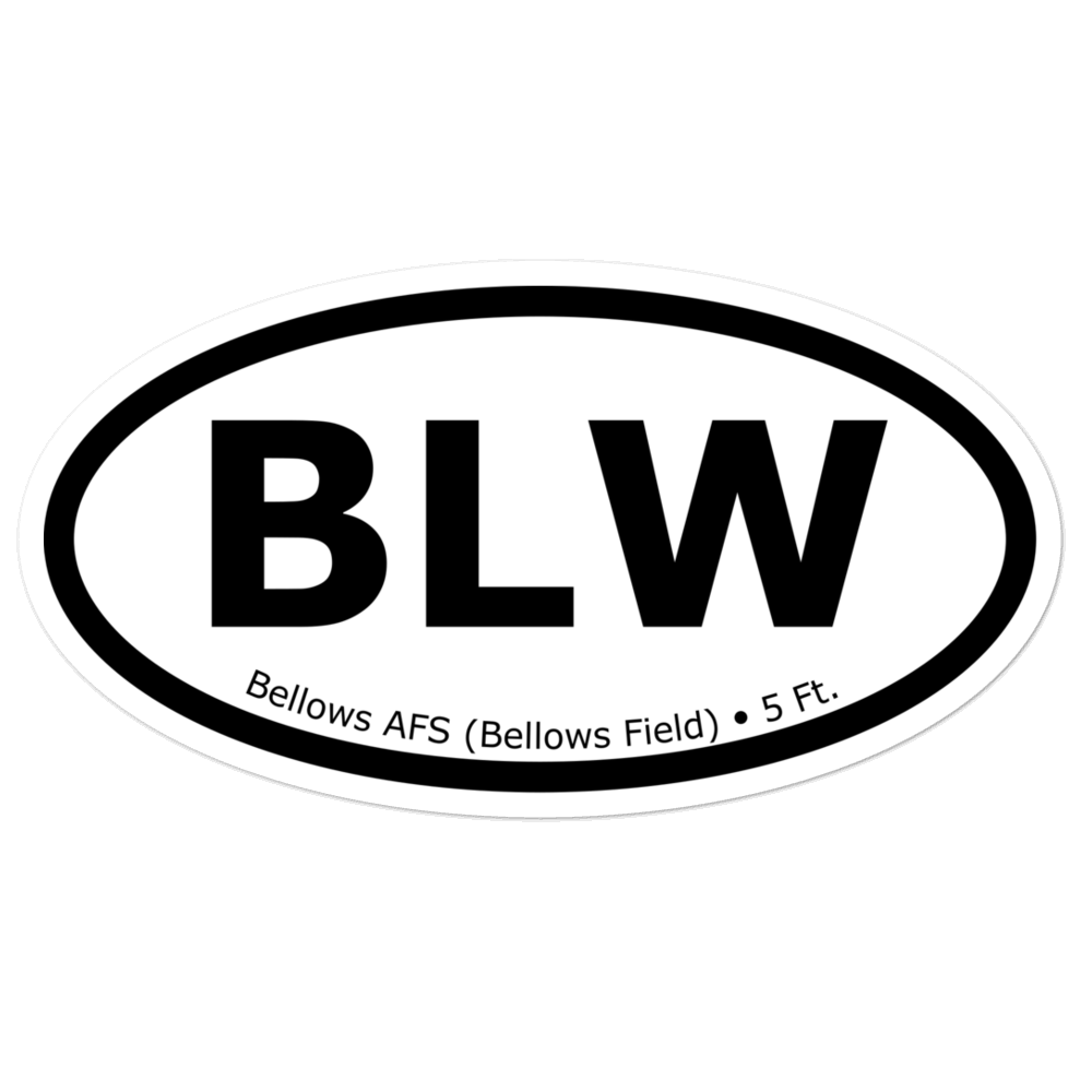 Bellows AFS (Bellows Field) (BLW) Oval Sticker 
