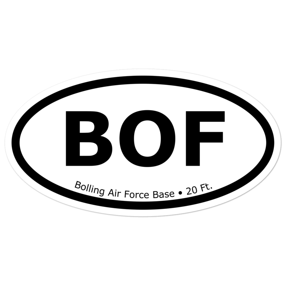Bolling Air Force Base (BOF) Oval Sticker 
