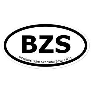 Buzzards Point Seaplane Base (BZS) Oval Sticker