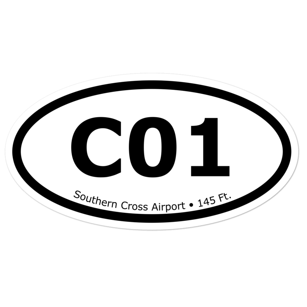 Southern Cross Airport (C01) Oval Sticker 