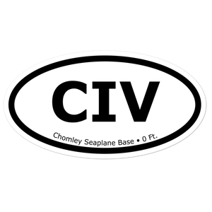 Chomley Seaplane Base (CIV) Oval Sticker