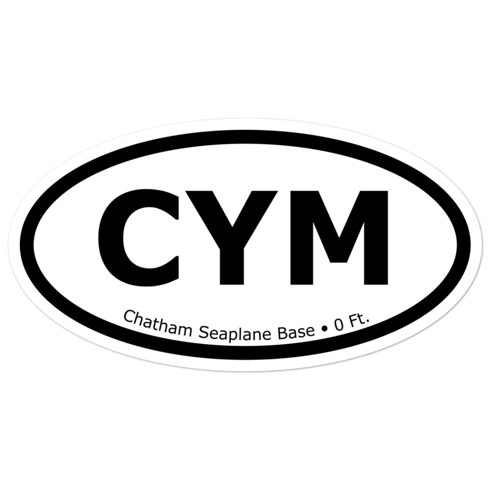 Chatham Seaplane Base (CYM) Oval Sticker 