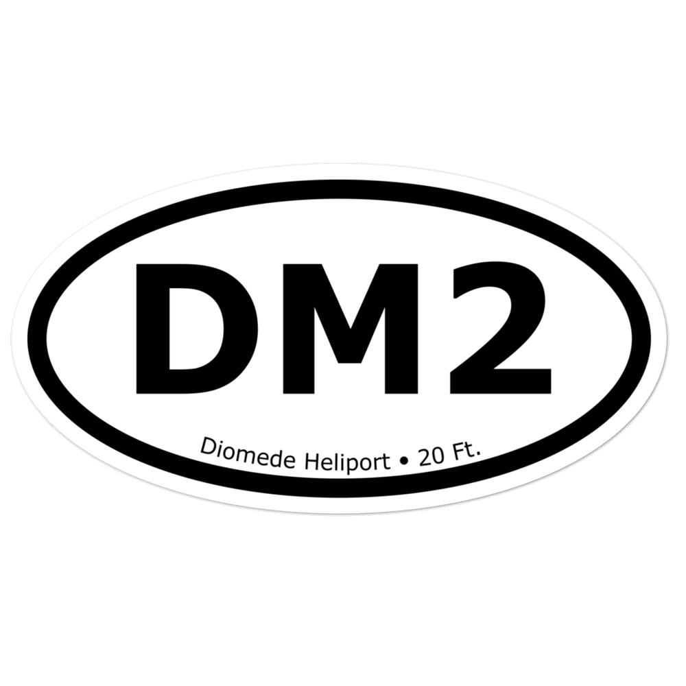 Diomede Heliport (DM2) Oval Sticker 