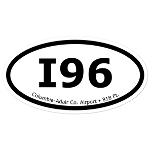 Columbia-Adair Co. Airport (I96) Oval Sticker