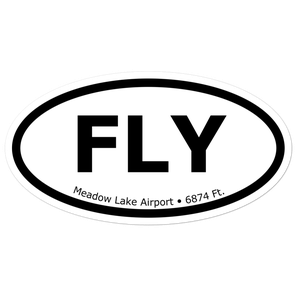 Meadow Lake Airport (K00V) Oval Sticker