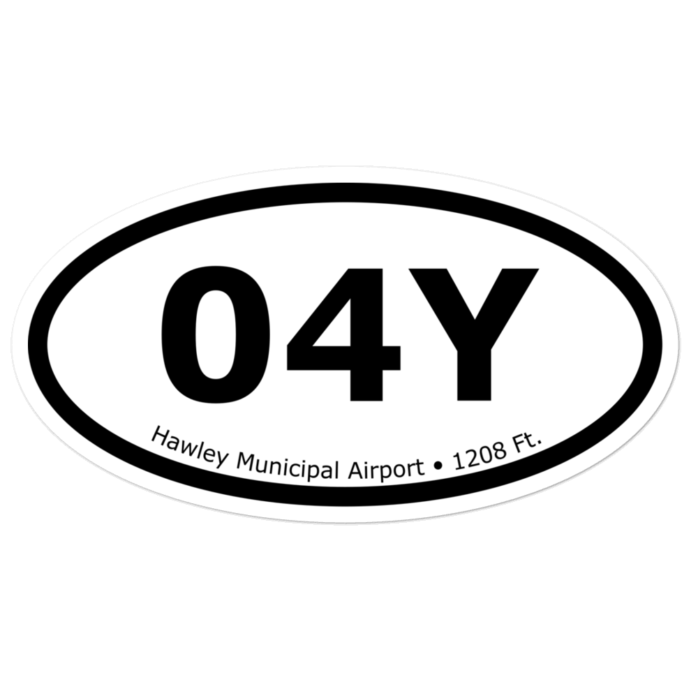 Hawley Municipal Airport (K04Y) Oval Sticker 