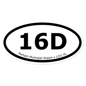 Perham Municipal Airport (K16D) Oval Sticker