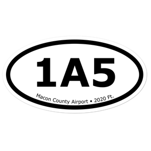 Macon County Airport (K1A5) Oval Sticker