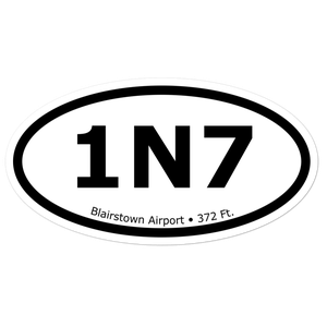 Blairstown Airport (K1N7) Oval Sticker