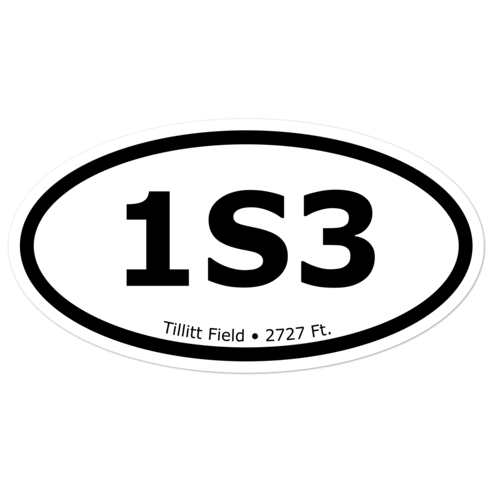 Tillitt Field (K1S3) Oval Sticker 