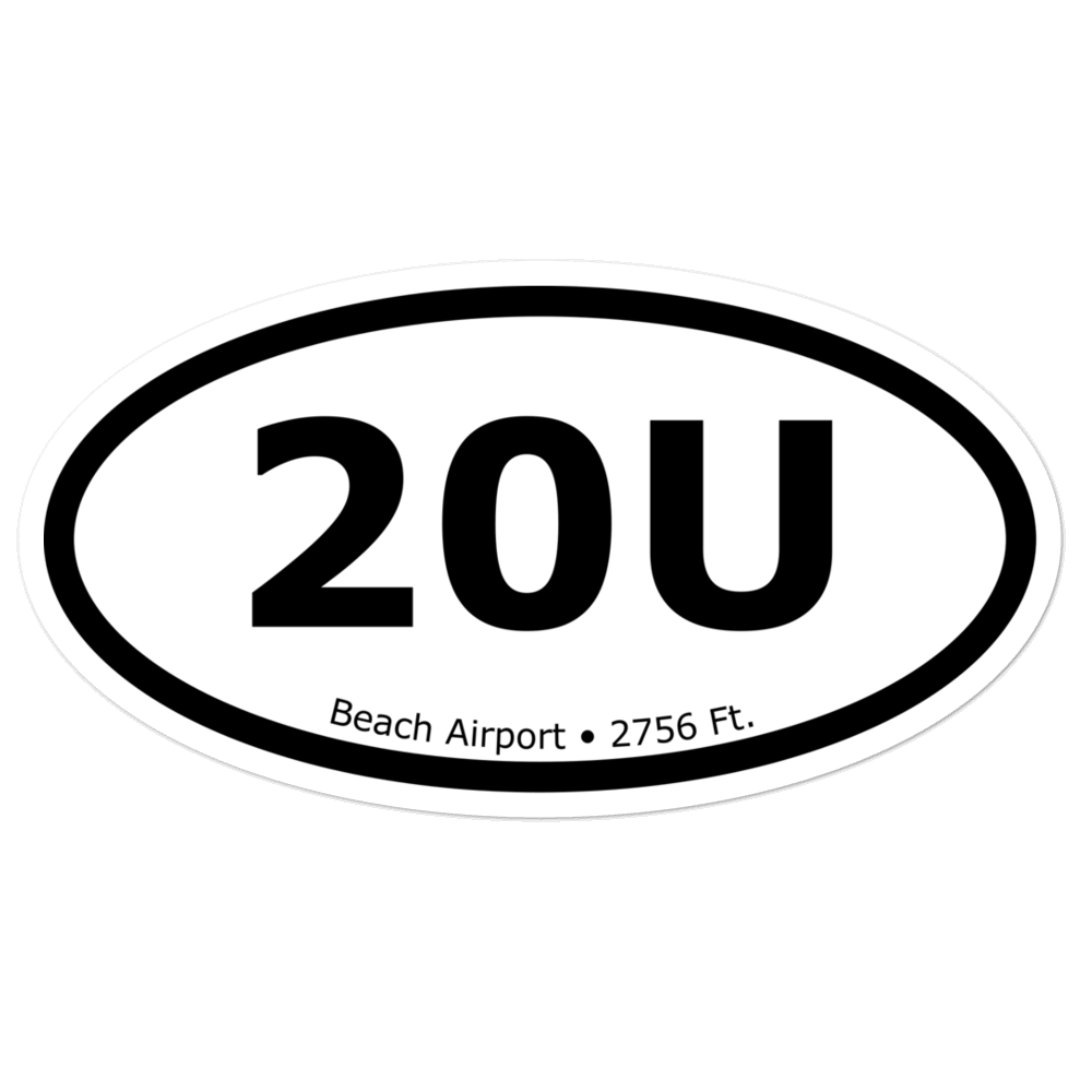 Beach Airport (K20U) Oval Sticker 