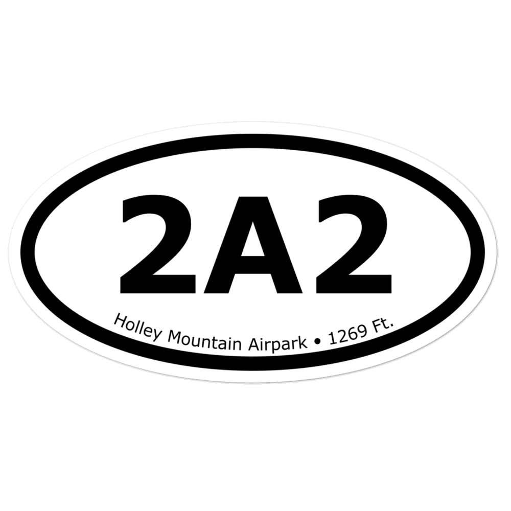Holley Mountain Airpark (K2A2) Oval Sticker 