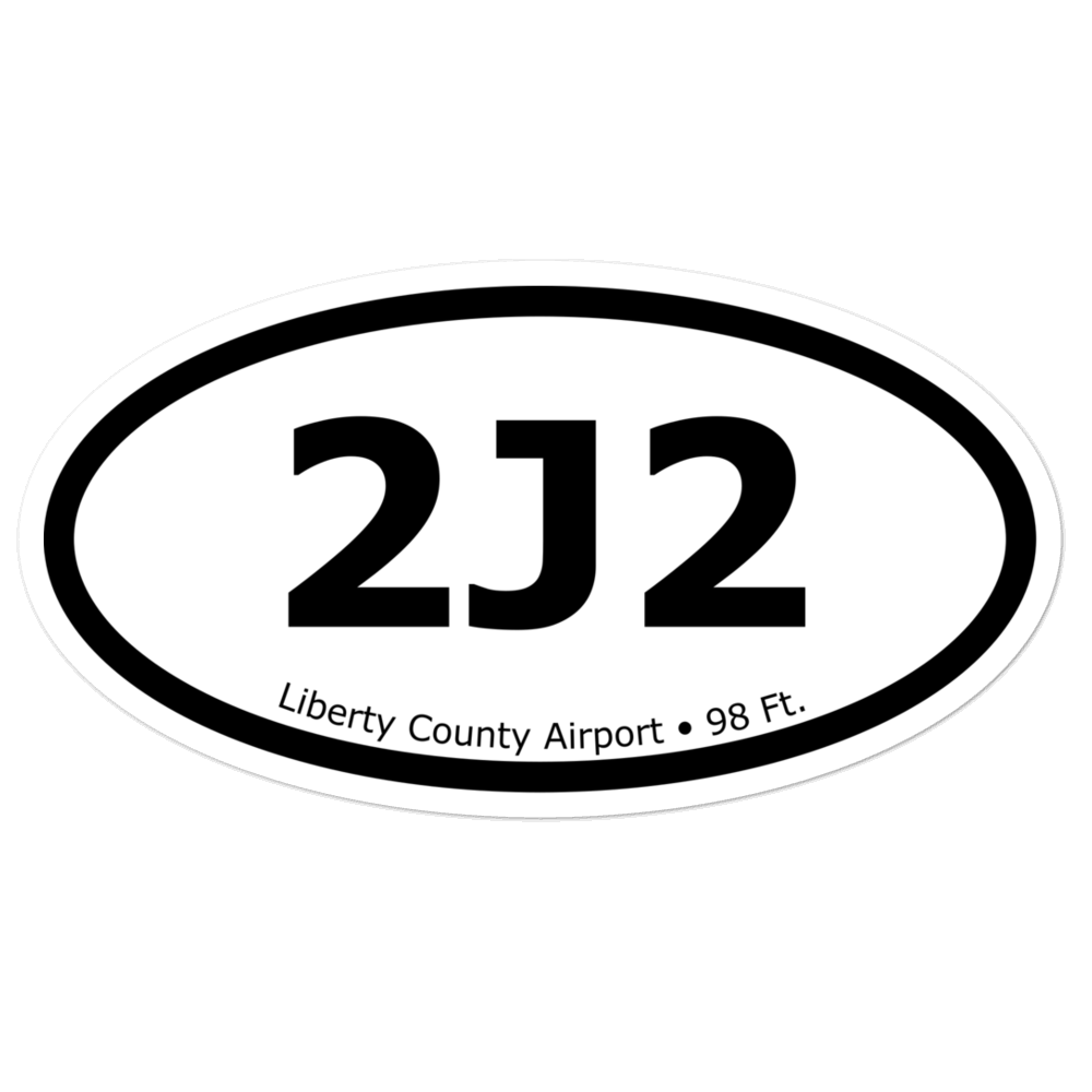 Liberty County Airport (K2J2) Oval Sticker 