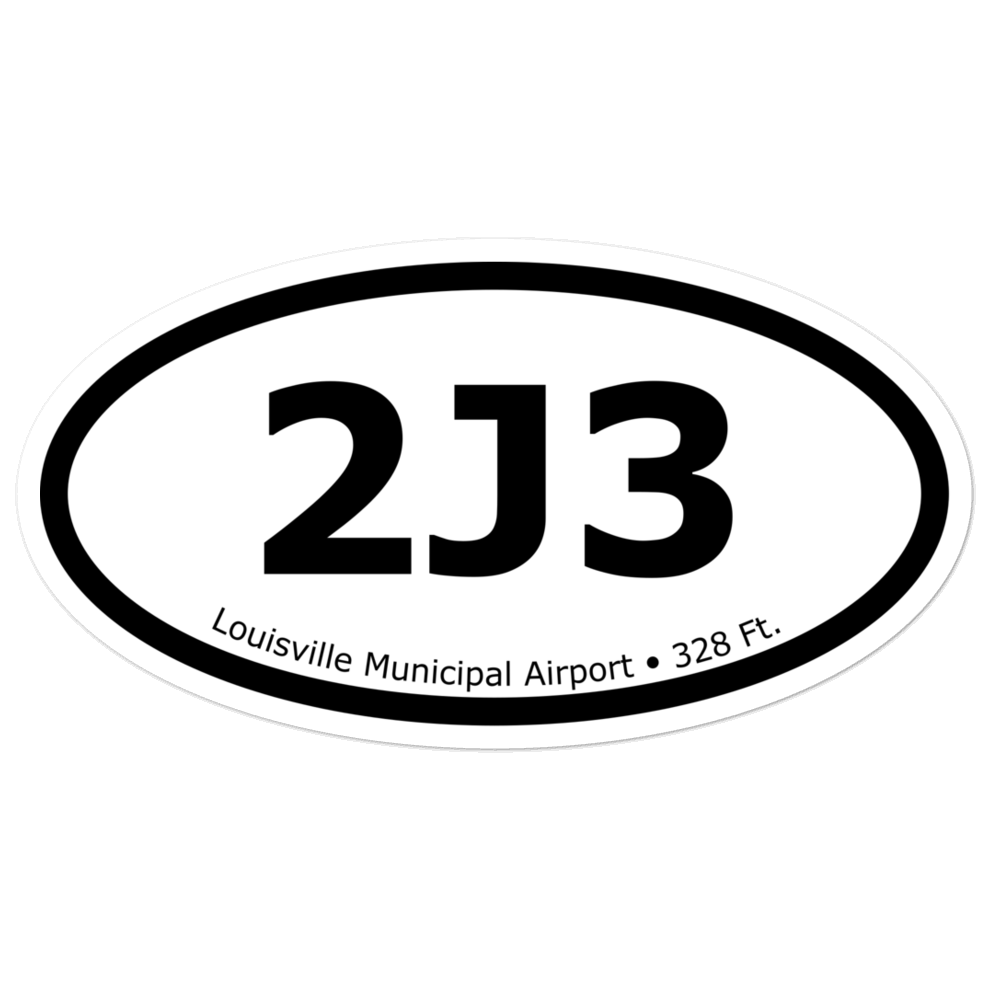 Louisville Municipal Airport (K2J3) Oval Sticker 