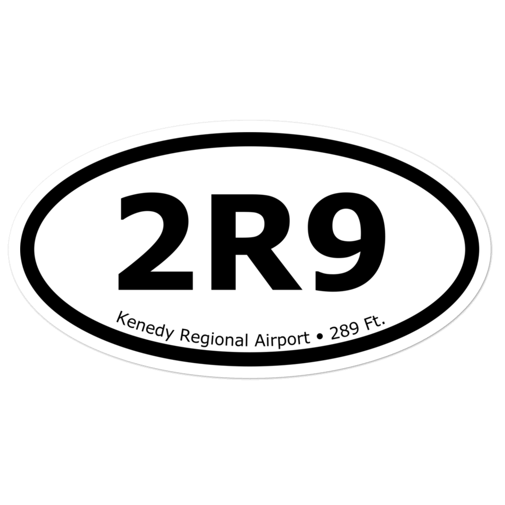Kenedy Regional Airport (K2R9) Oval Sticker 