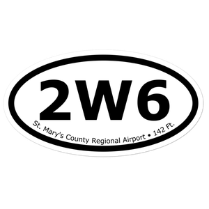 St. Mary's County Regional Airport (K2W6) Oval Sticker