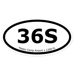 Happy Camp Airport (K36S) Oval Sticker