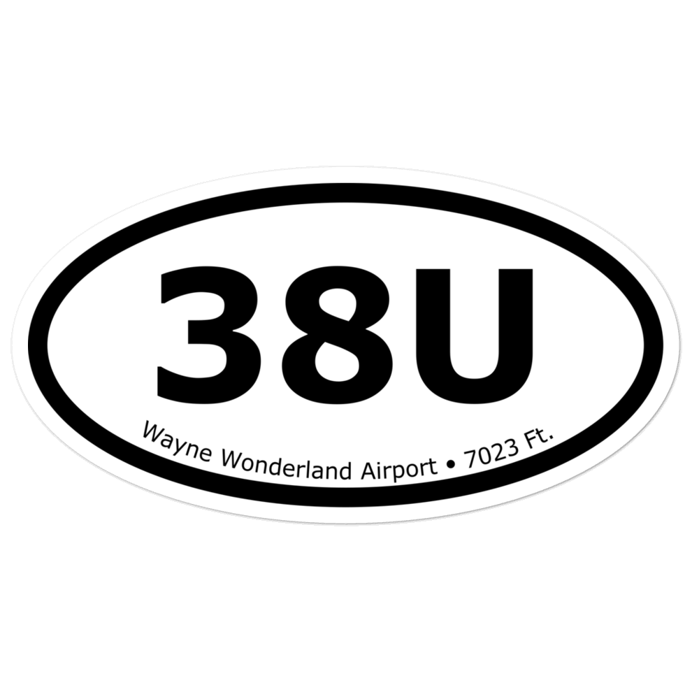 Wayne Wonderland Airport (K38U) Oval Sticker 