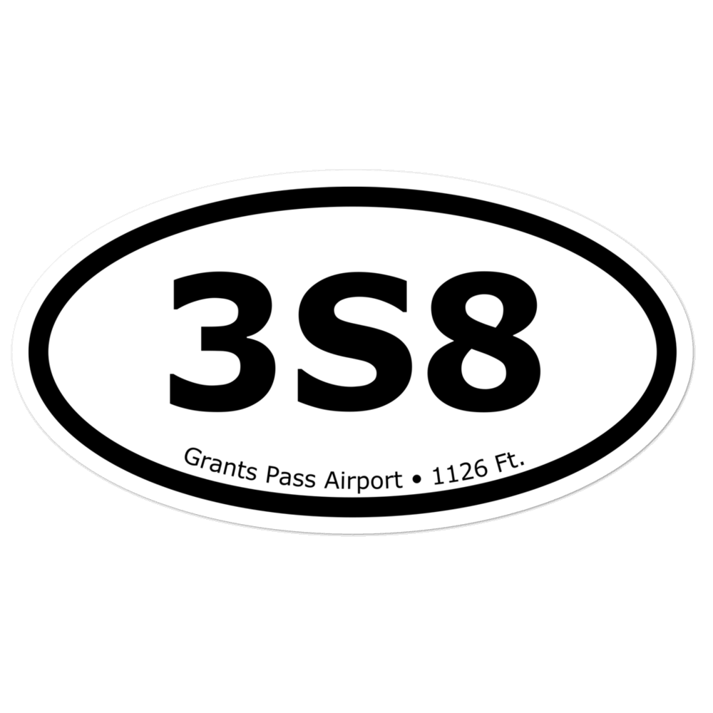 Grants Pass Airport (K3S8) Oval Sticker 